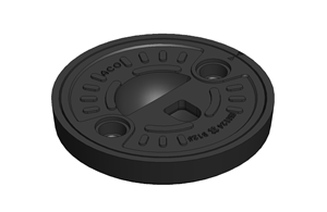 ACO Gussdeckel Ø 20cm verschraubt  Kl B125