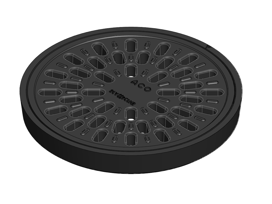 ACO Gussdeckel Ø 25cm gelocht  Kl A15