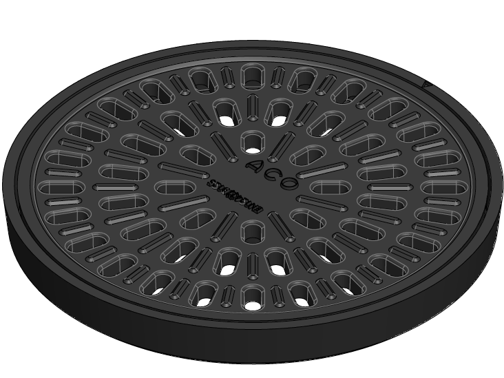 ACO Gussdeckel Ø 25cm gelocht  Kl B125