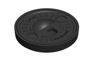 ACO Gussdeckel Ø 20cm  mit Handgriff Kl B125