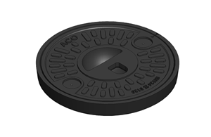 ACO Gussdeckel Ø 25cm mit Handgriff Kl B125