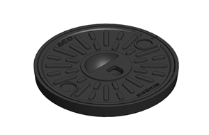 ACO Gussdeckel Ø 30cm mit Handgriff Kl A15