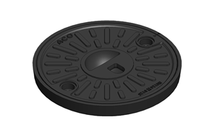ACO Gussdeckel Ø 30cm verschraubt Kl B125