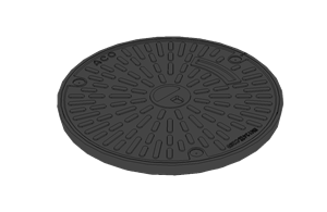 ACO Gussdeckel Ø 60cm mit Handgriff  Kl C250