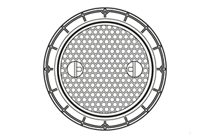 Gussdeckel Ø 60 cm  Kl. C250 verschr. Geruchdicht für Innendruck