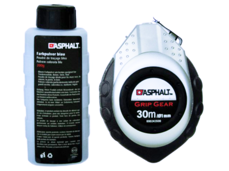 Schlagschnurgerät mit Farbpulver