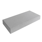 Blocktritte grau glatt, gefast, voll