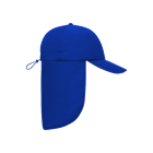 6 Panel Kappe mit Nackenschutz royalblau