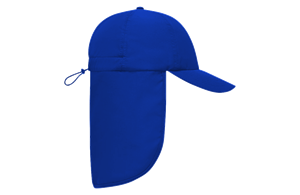 6 Panel Kappe mit Nackenschutz royalblau