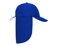 6 Panel Kappe mit Nackenschutz royalblau