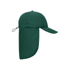 6 Panel Kappe mit Nackenschutz dunkelgrün