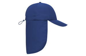 6 Panel Kappe mit Nackenschutz navy