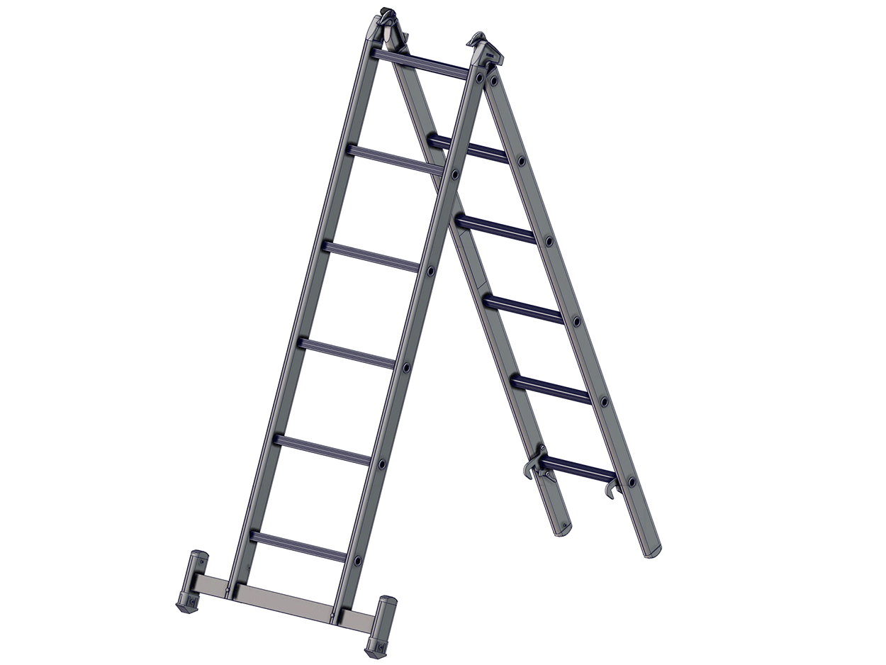 FORTAL Mehrzweckleiter 2-teilig 1,88m