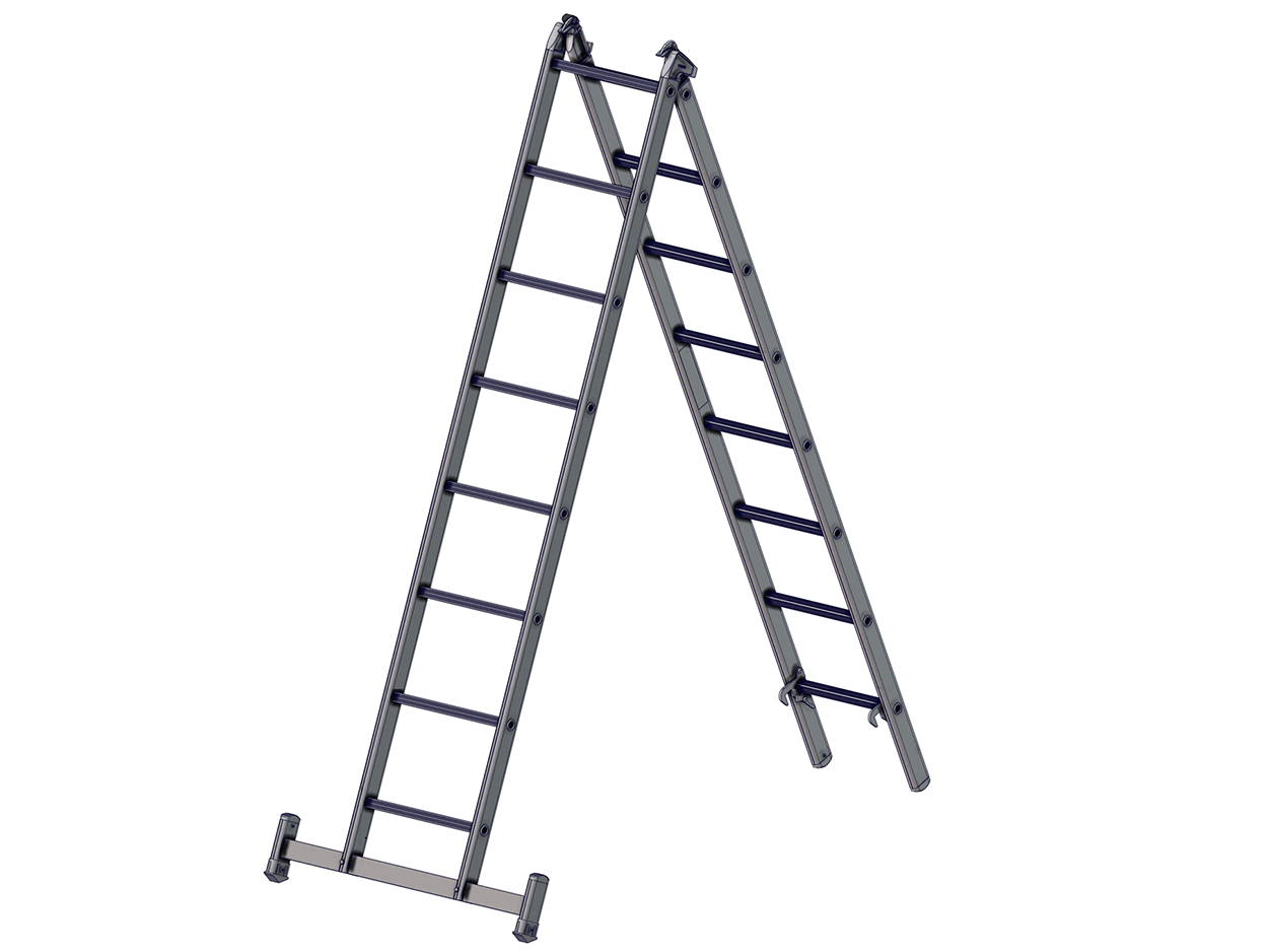 FORTAL Mehrzweckleiter 2-teilig 2,38m