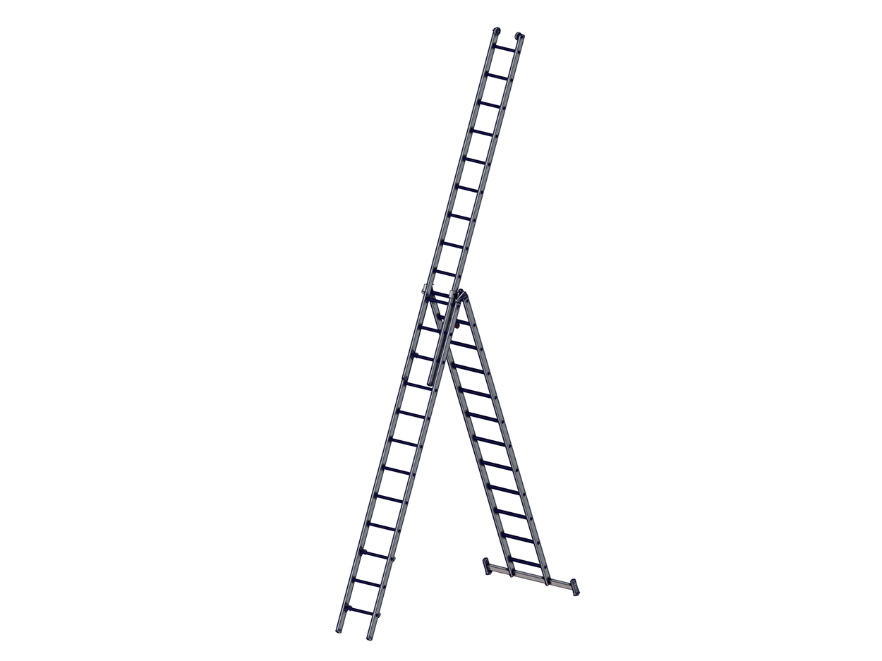 FORTAL Mehrzweckleiter 3-teilig 3,51m