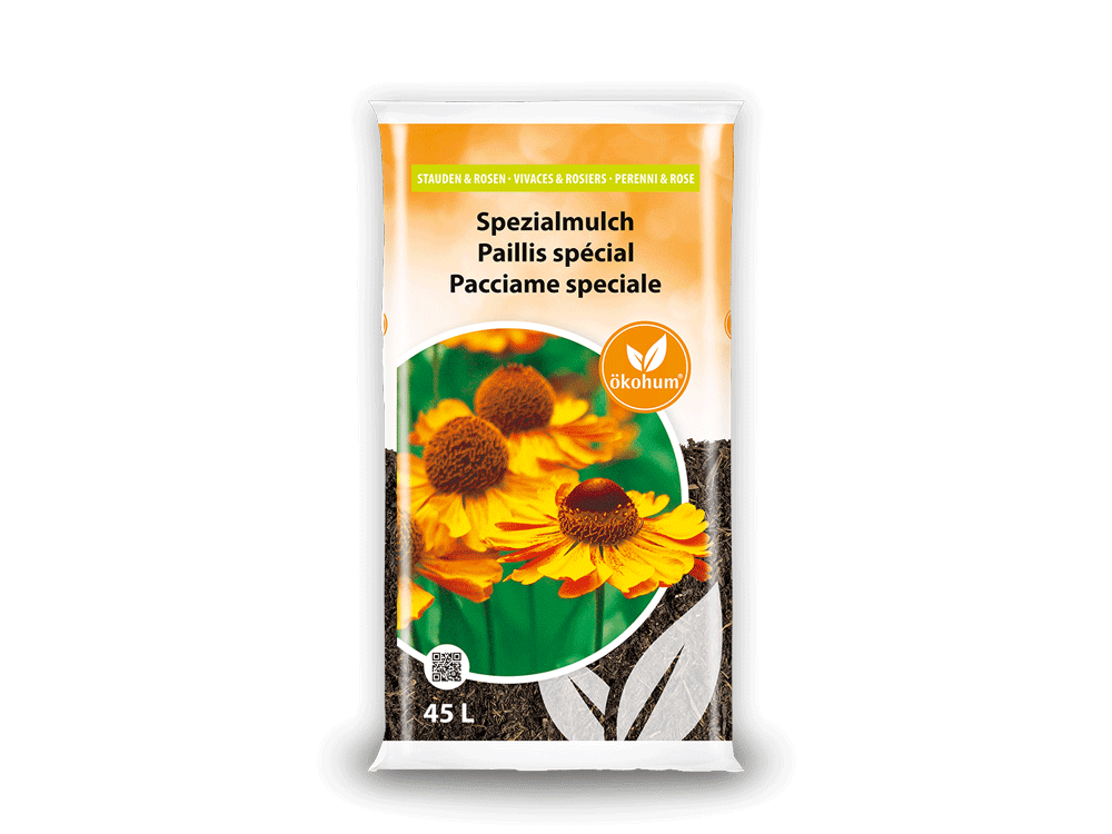 Oekohum Spezialmulch Stauden&Rosen  45 Liter