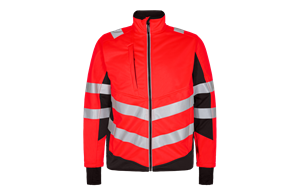 Softshell-Jacke Safety rot/schwarz