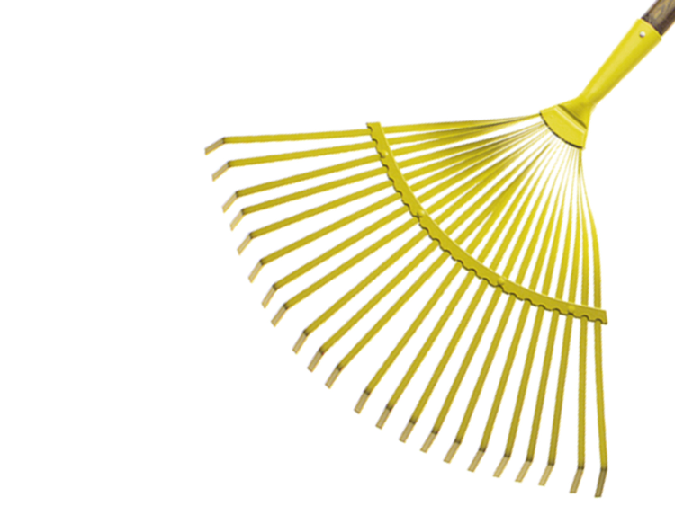 Laubbesen Zeintra 500 mit Stiel, flache Zinken