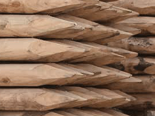 zylindrisch, gespitzt, unbehandelt