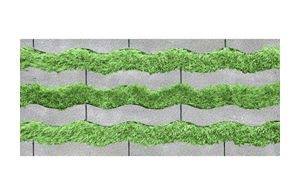 L+ Curve Rasensteine grau gewellt