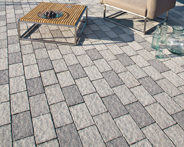 Trento Pflaster gestrahlt hellgrau 