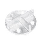 Fugen-T-Stück mit Bodenplatte 5/12-50mm Volfi FK-BT transparent