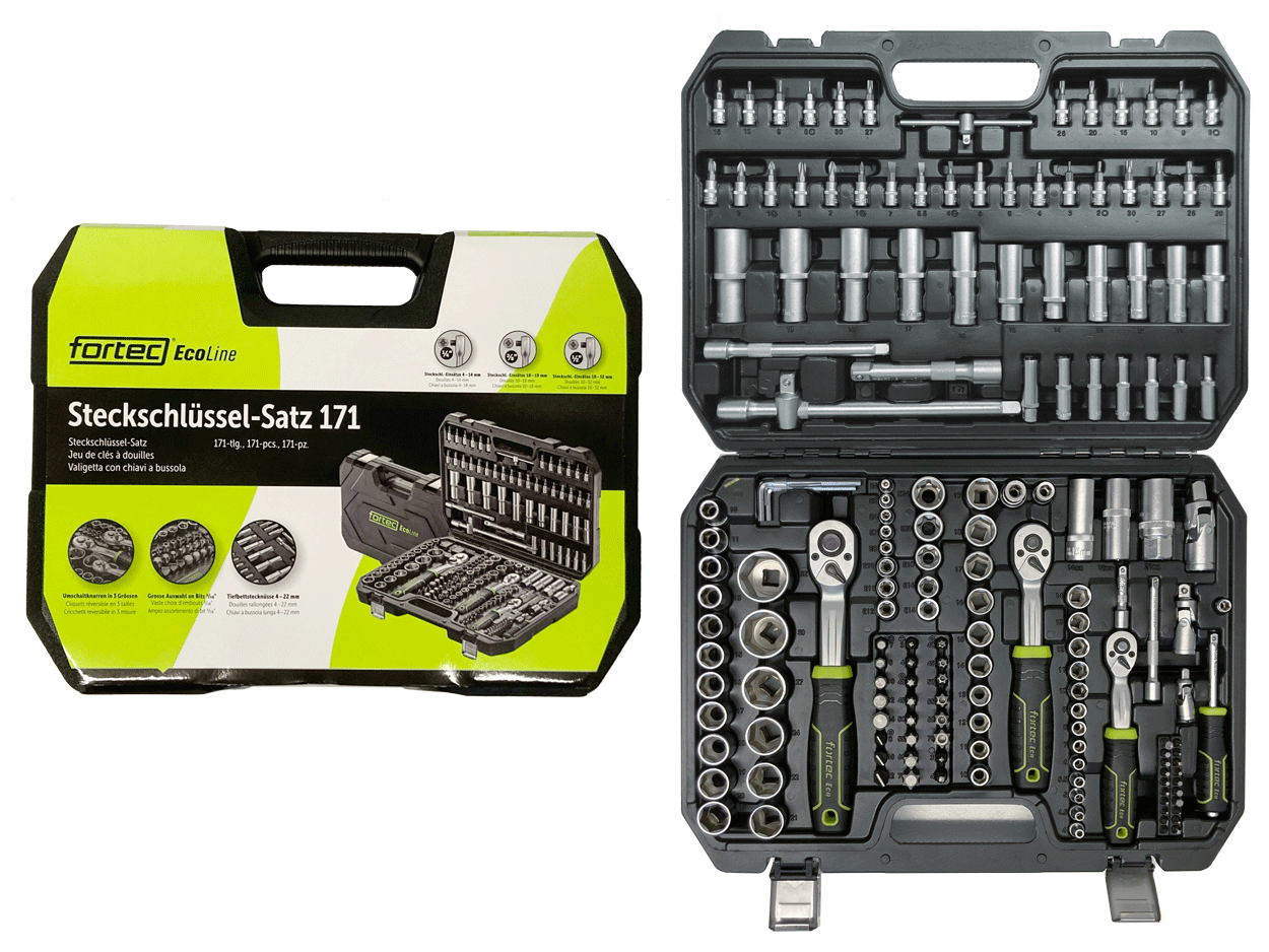 Fortec Steckschlüsselsatz 171-teilig
